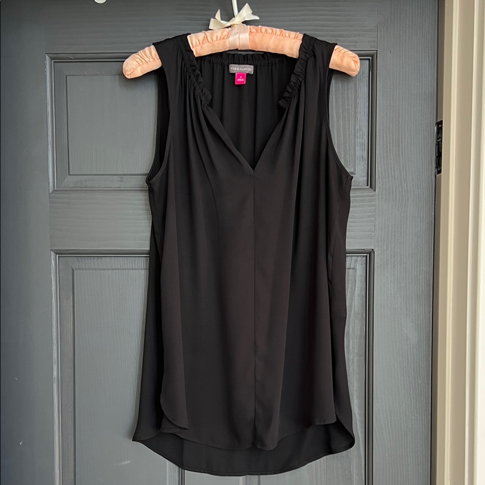 Vince Camuto, Elegant Black Sleeveless Top, size small